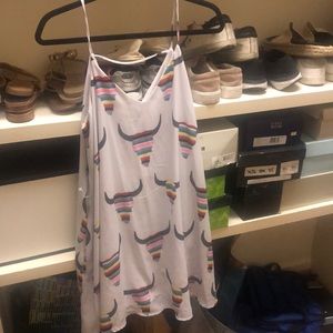 Peach Love longhorn cow skull dress